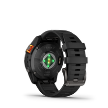 Load image into Gallery viewer, Garmin | FENIX 7 PRO SOLAR, SZÜRKE, FEKETE SZILIKON SZÍJJAL