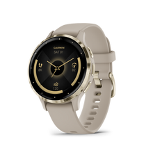 Load image into Gallery viewer, Garmin | VENU 3S FRANCIA SZÜRKE-KRÉMARANY, SZILIKON SZÍJJAL