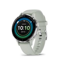 Lade das Bild in den Galerie-Viewer, Garmin | VENU 3S ZSÁLYA, EZÜST KERETTEL, SZILIKON SZÍJJAL