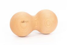 Kép betöltése a galériamegjelenítőbe: Dupla masszázs golyó - bükkfa, 10 cm | rollholz