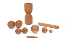 Load image into Gallery viewer, Nagy masszázs henger szett - tölgyfa | rollholz