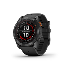 Load image into Gallery viewer, Garmin | FENIX 7X PRO SOLAR, SZÜRKE, FEKETE SZILIKON SZÍJJAL (ED)
