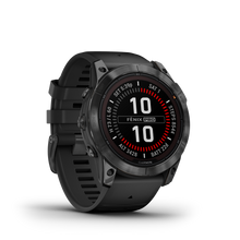 Load image into Gallery viewer, Garmin | FENIX 7X PRO SOLAR, SZÜRKE, FEKETE SZILIKON SZÍJJAL (ED)
