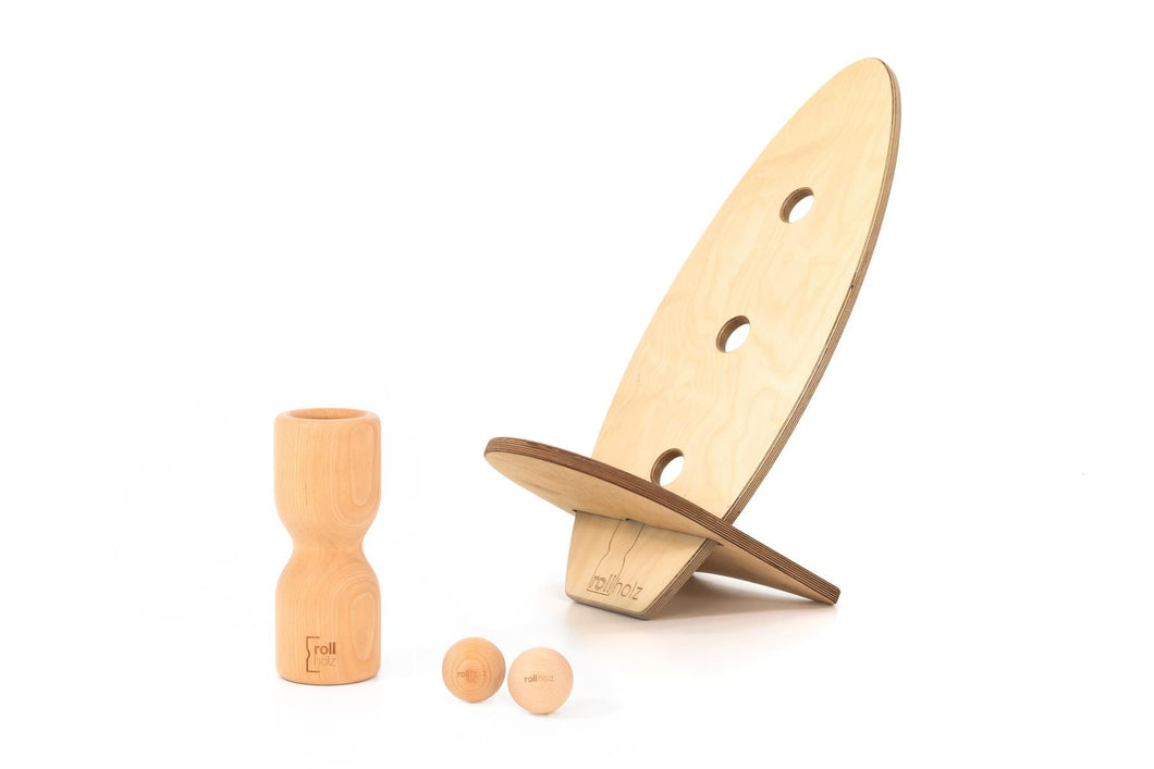 Balance Board Set - Eschenholz | rollendes Holz